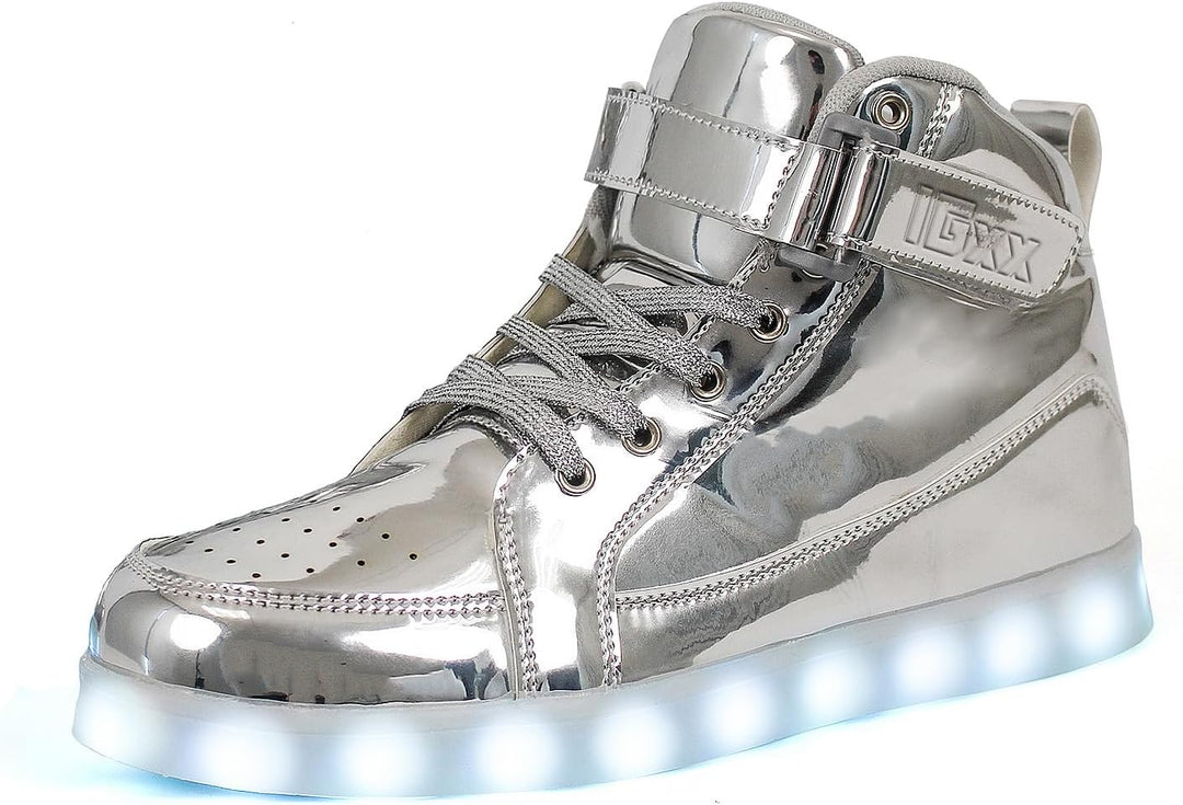 Trendy LED Sneakers with Rechargeable Lighting - LumaBoost-Black-2.5-Nora Luxe