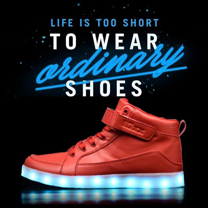 Trendy LED Sneakers with Rechargeable Lighting - LumaBoost-Black-2.5-Nora Luxe