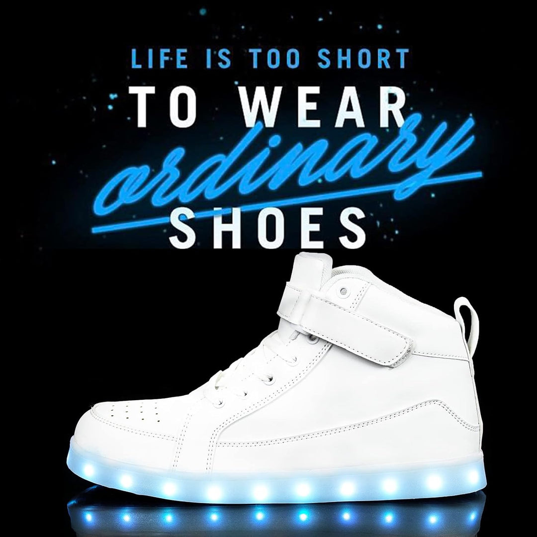 Trendy LED Sneakers with Rechargeable Lighting - LumaBoost-Black-2.5-Nora Luxe