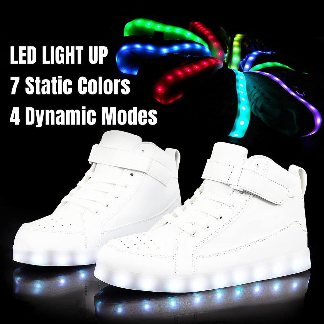 Trendy LED Sneakers with Rechargeable Lighting - LumaBoost-Black-2.5-Nora Luxe