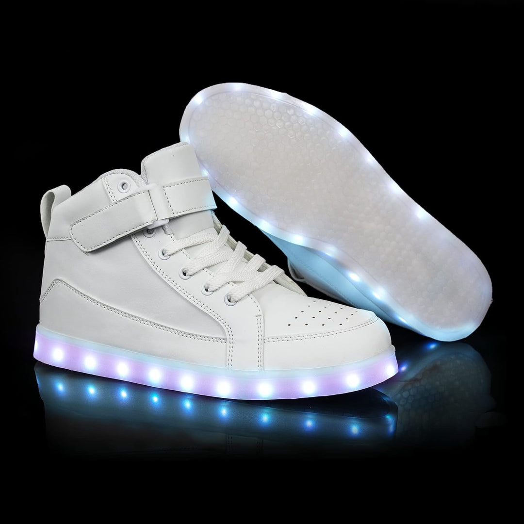 Trendy LED Sneakers with Rechargeable Lighting - LumaBoost-Black-2.5-Nora Luxe