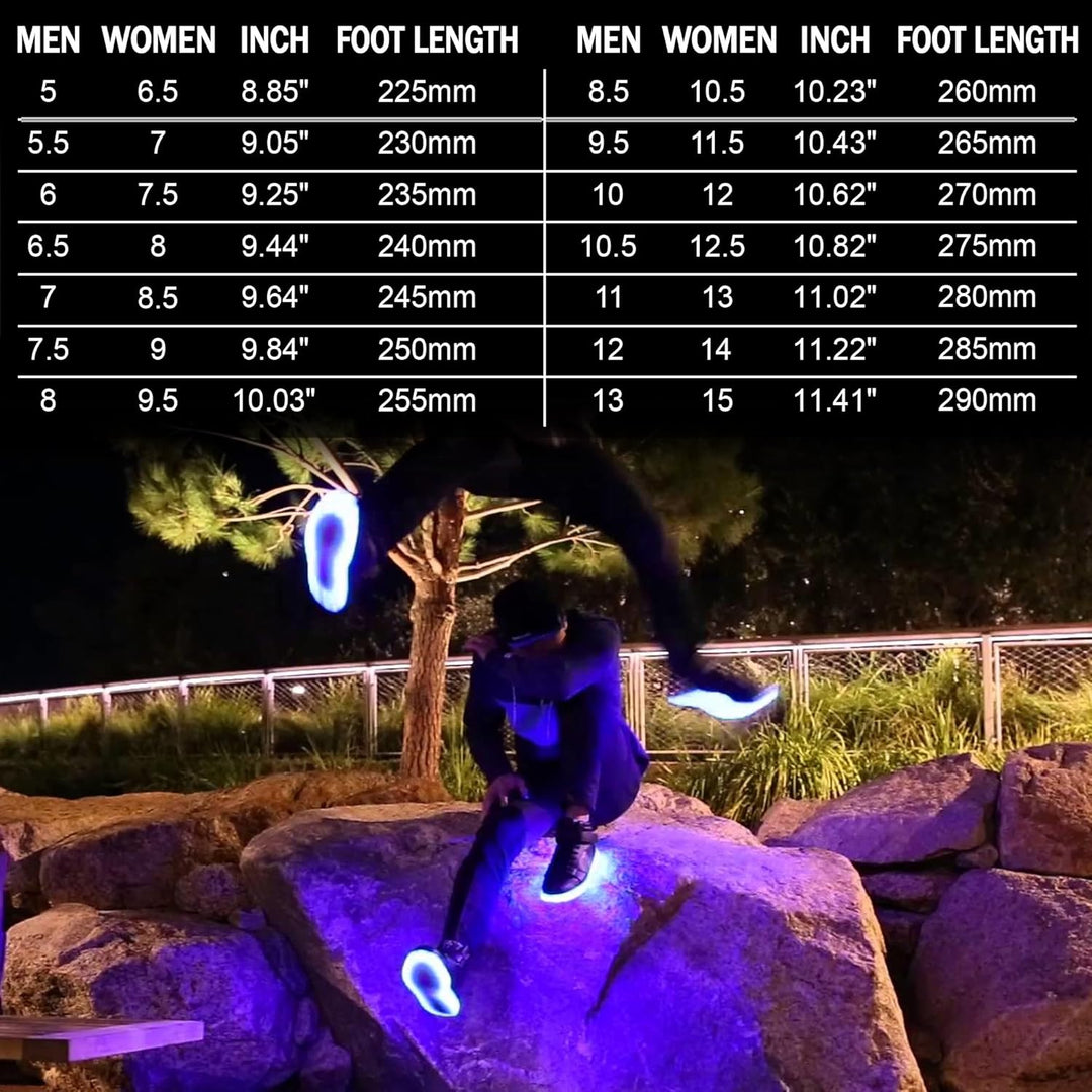 Trendy LED Sneakers with Rechargeable Lighting - LumaBoost-Black-2.5-Nora Luxe