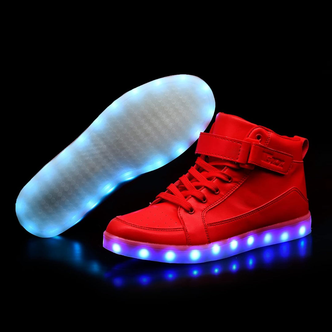 Trendy LED Sneakers with Rechargeable Lighting - LumaBoost-Black-2.5-Nora Luxe