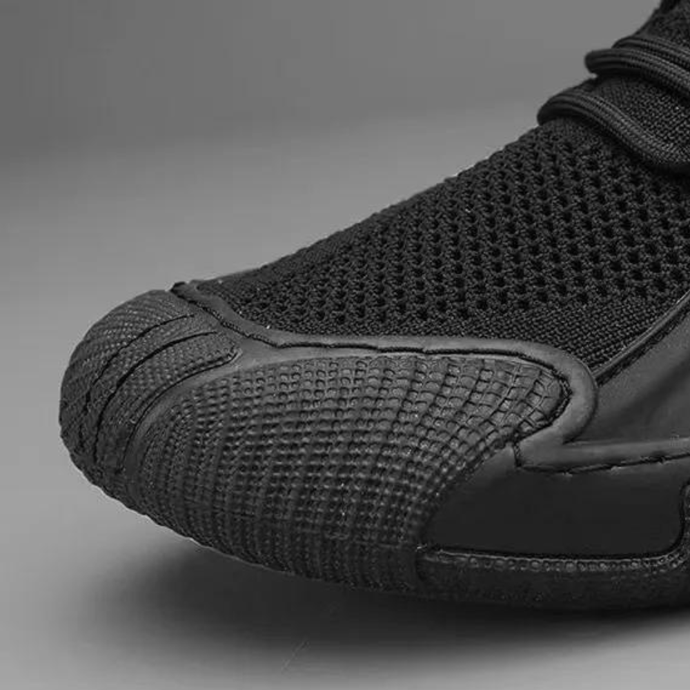 Trendy Lightweight and Breathable Men's Sneakers - Black-Black-6-Nora Luxe