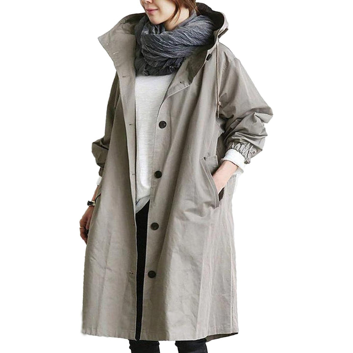 Trendy Long Raincoat for Women - Elise-Gray-S-Nora Luxe
