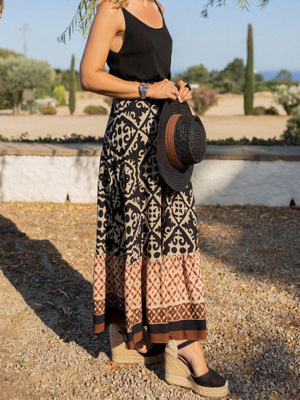 Trendy Long Skirt with Ruffles - Amara-Black-S-Nora Luxe