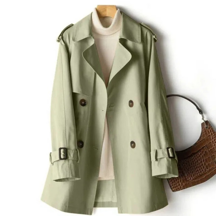 Trendy Long Women's Trench Coat - Mila-Green-M-Nora Luxe