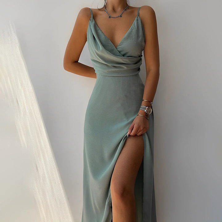 Trendy Maxi Dress - Elara-Black-S-Nora Luxe
