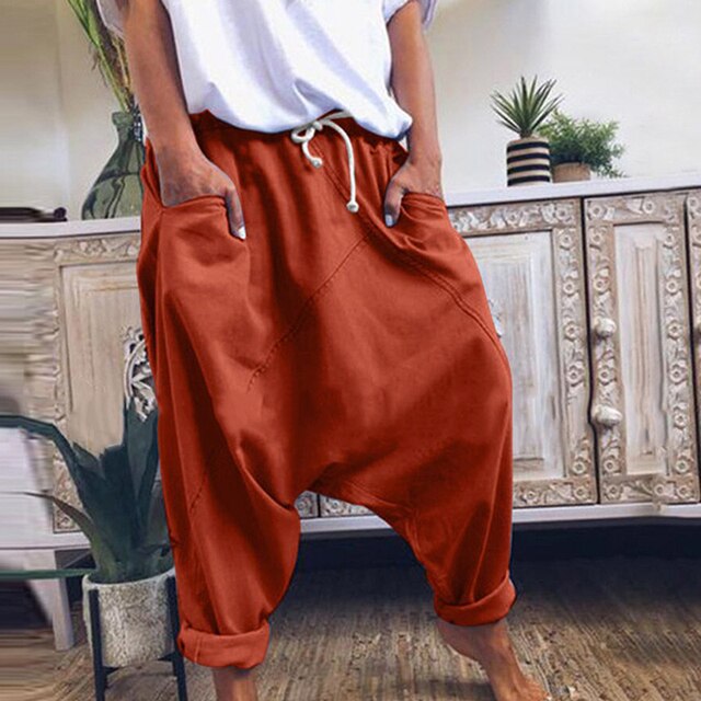 Trendy Men's Bohemian Harem Pants - Luca-Red-S-Nora Luxe