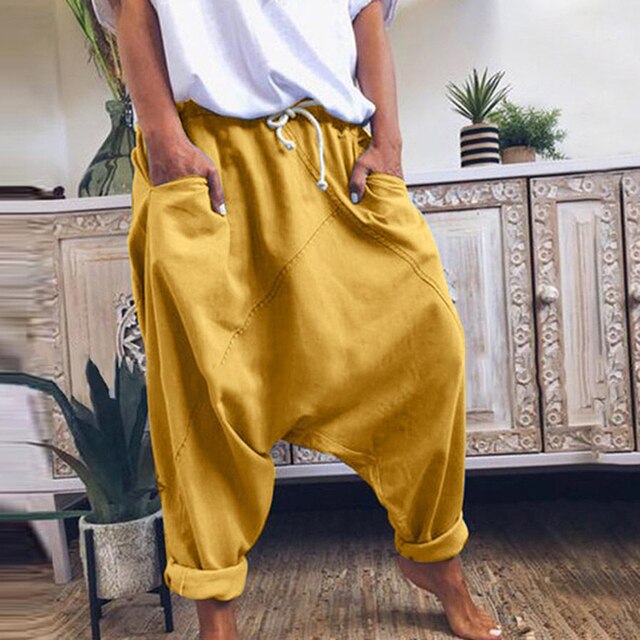 Trendy Men's Bohemian Harem Pants - Luca-Yellow-S-Nora Luxe