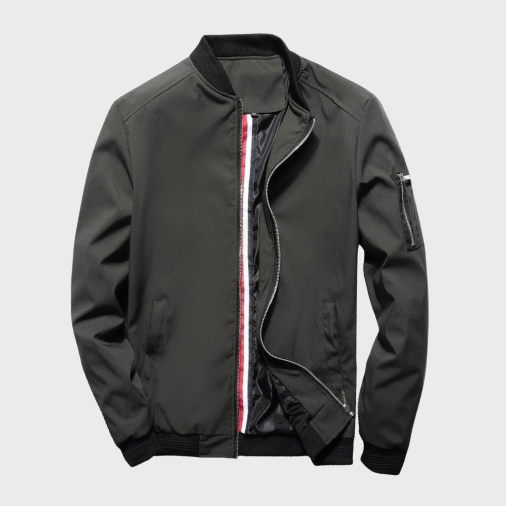 Trendy Men's Bomber Jacket - Chase-Blue-M-Nora Luxe