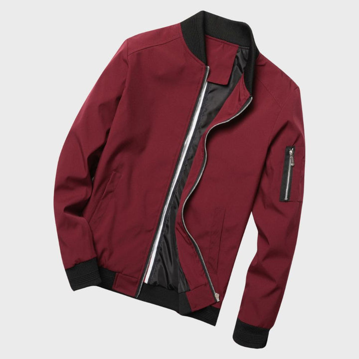 Trendy Men's Bomber Jacket - Chase-Blue-M-Nora Luxe