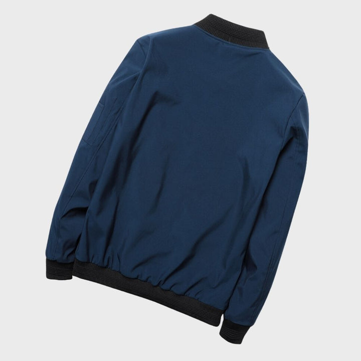 Trendy Men's Bomber Jacket - Chase-Blue-M-Nora Luxe