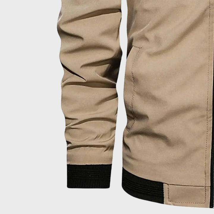 Trendy Men's Bomber Jacket - Chase-Blue-M-Nora Luxe