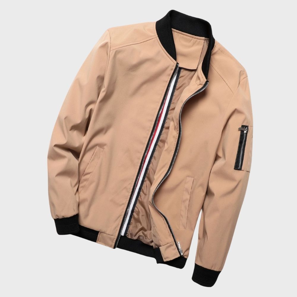 Trendy Men's Bomber Jacket - Chase-Blue-M-Nora Luxe