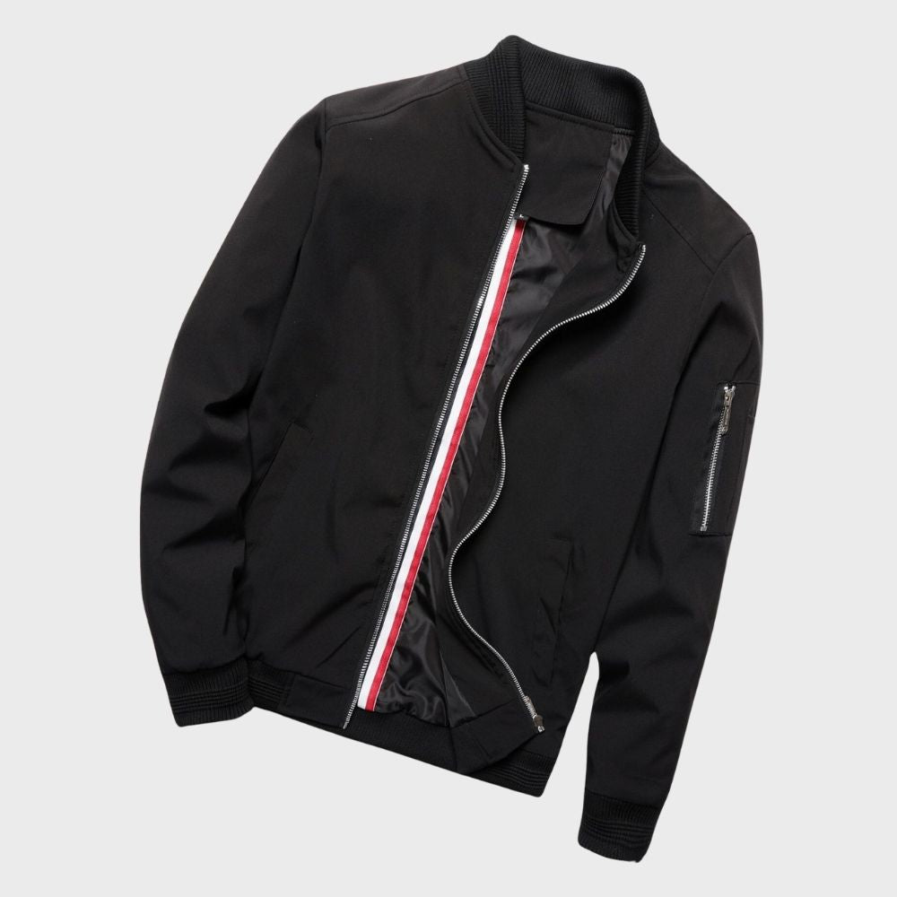 Trendy Men's Bomber Jacket - Chase-Blue-M-Nora Luxe