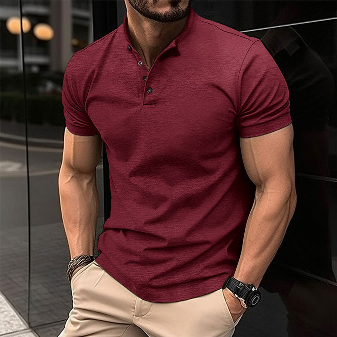 Trendy Men's Polo - Marcus-Bordeaux red-S-Nora Luxe
