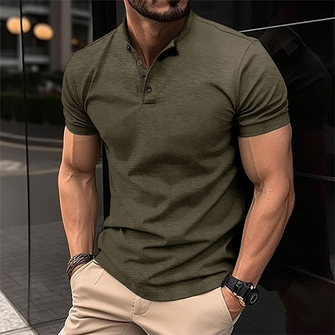 Trendy Men's Polo - Marcus-Olive green-S-Nora Luxe
