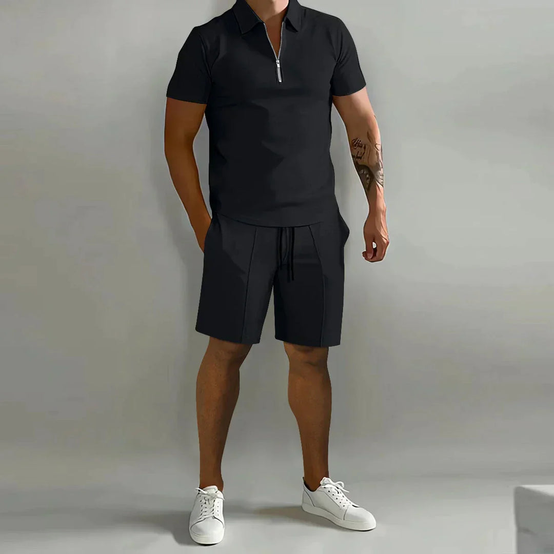 Trendy Men’s Polo Set - Milano-Black-S-Nora Luxe