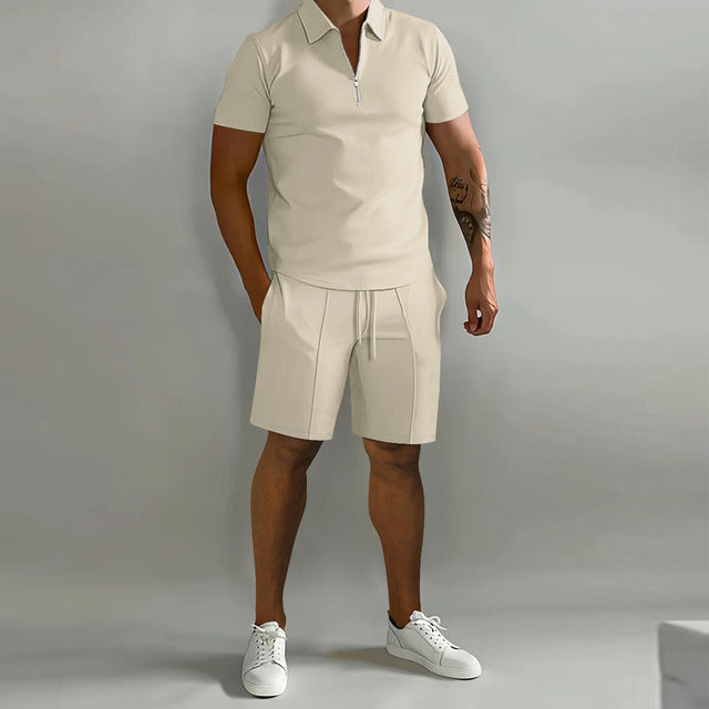 Trendy Men’s Polo Set - Milano-Khaki-S-Nora Luxe
