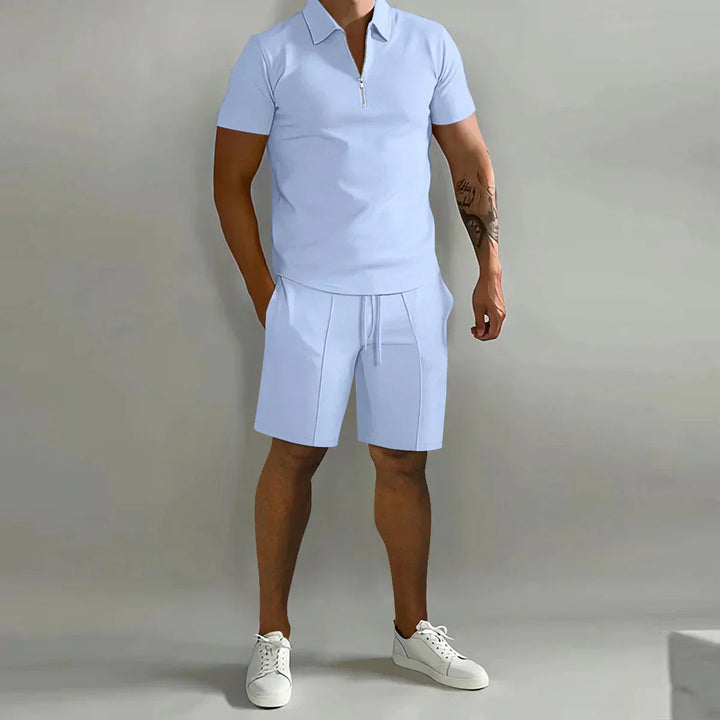 Trendy Men’s Polo Set - Milano-Light blue-S-Nora Luxe