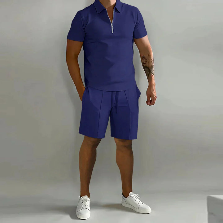 Trendy Men’s Polo Set - Milano-Navy-S-Nora Luxe