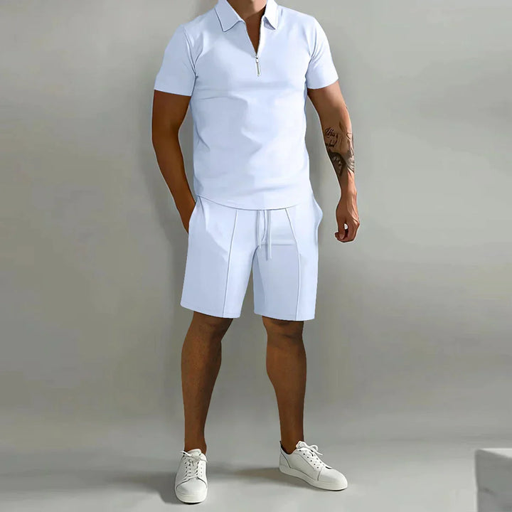Trendy Men’s Polo Set - Milano-White-S-Nora Luxe