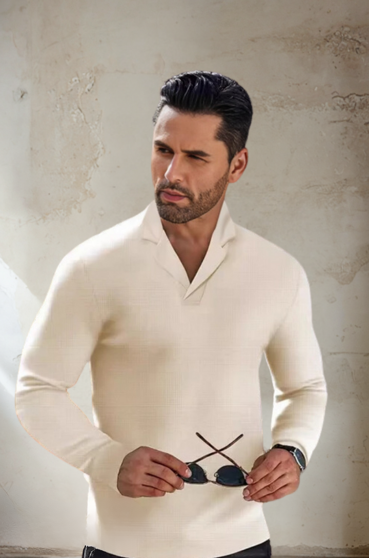 Trendy Men's Polo Sweater - Felix-Khaki-S-Nora Luxe