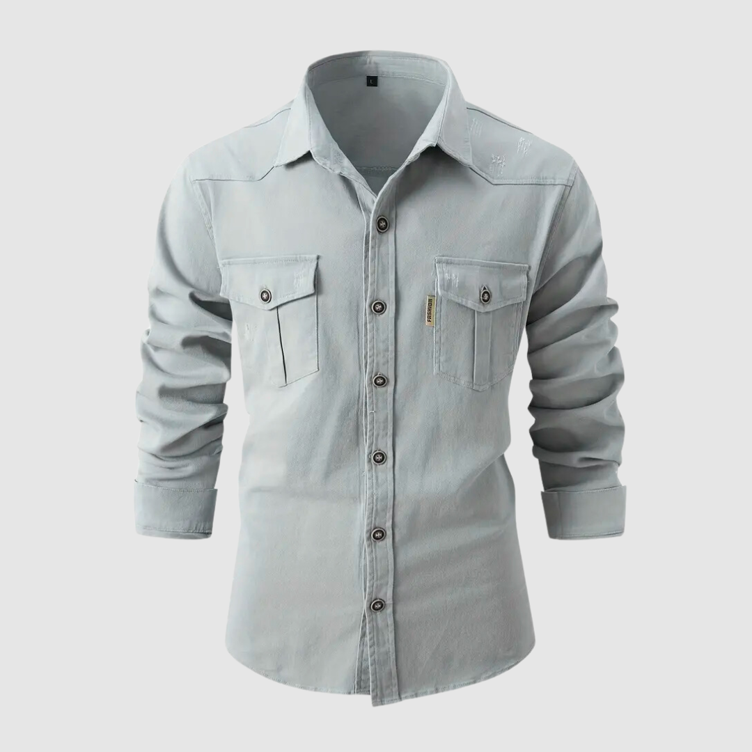 Trendy Men's Shirt - Kingsley-Gray-S-Nora Luxe
