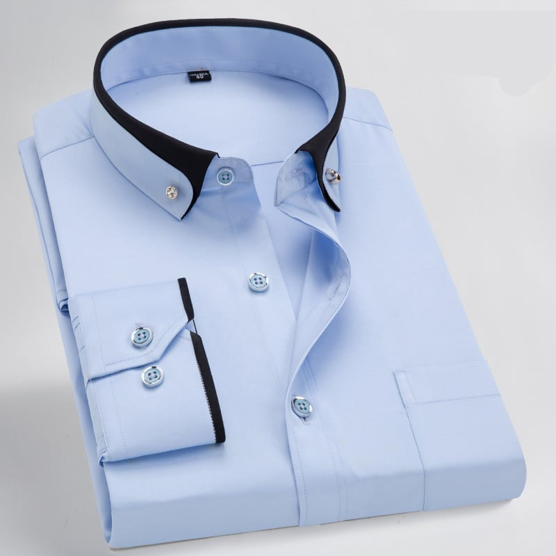 Trendy Men's Shirt - Victor-Light Blue-XS-Nora Luxe