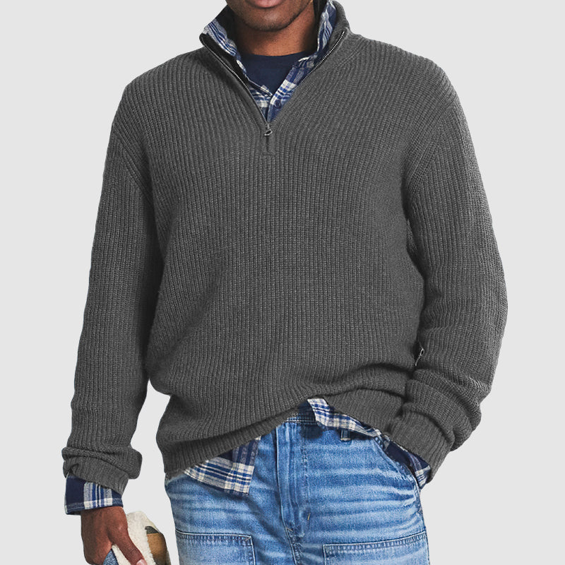 Trendy Men's Sweater - Carson-Gray-M-Nora Luxe
