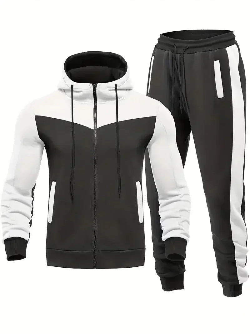 Trendy Men's Tracksuit - ProMotion-Blue and White-S-Nora Luxe