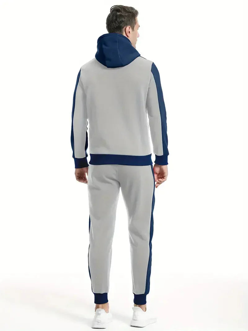 Trendy Men's Tracksuit - ProMotion-Blue and White-S-Nora Luxe