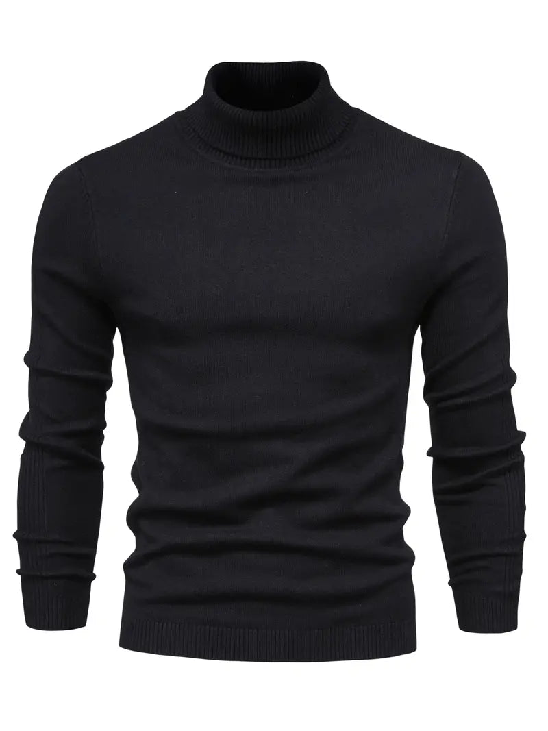 Trendy Men's Turtleneck - Lars-Black-S-Nora Luxe