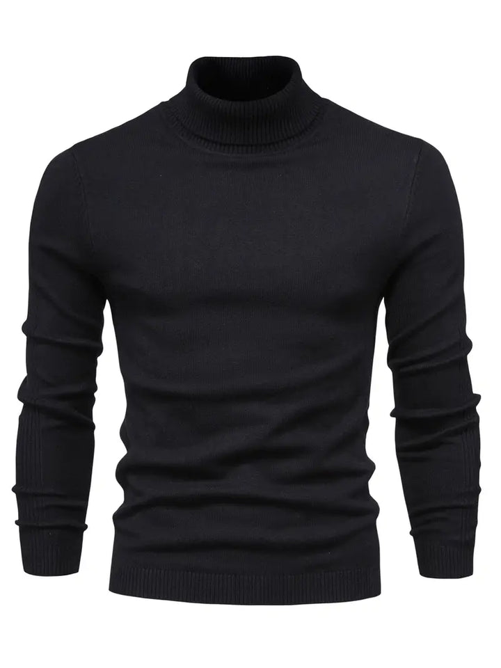 Trendy Men's Turtleneck - Lars-Black-S-Nora Luxe