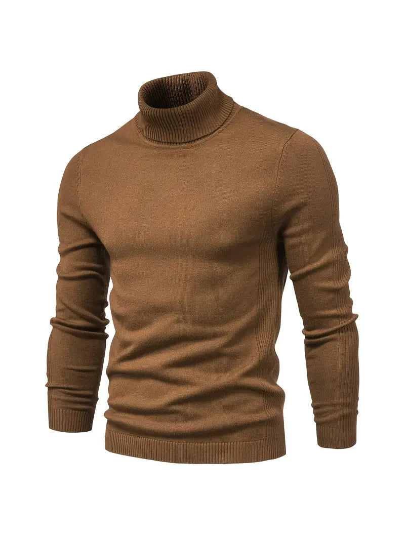 Trendy Men's Turtleneck - Lars-Blue-S-Nora Luxe
