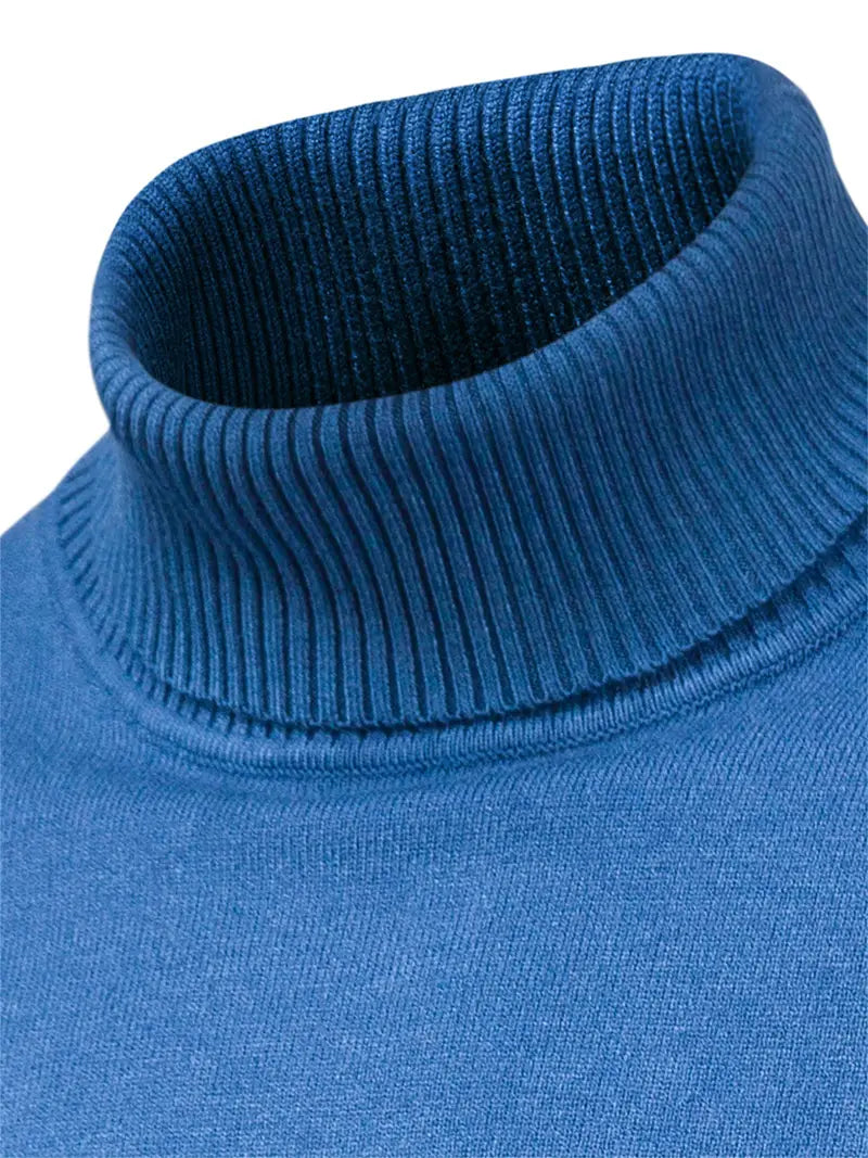 Trendy Men's Turtleneck - Lars-Blue-S-Nora Luxe