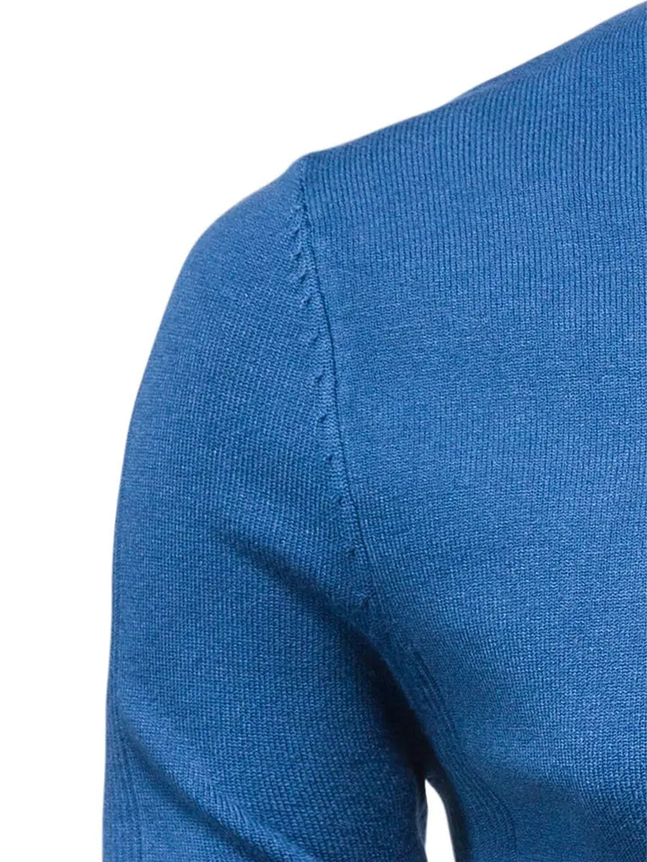 Trendy Men's Turtleneck - Lars-Blue-S-Nora Luxe