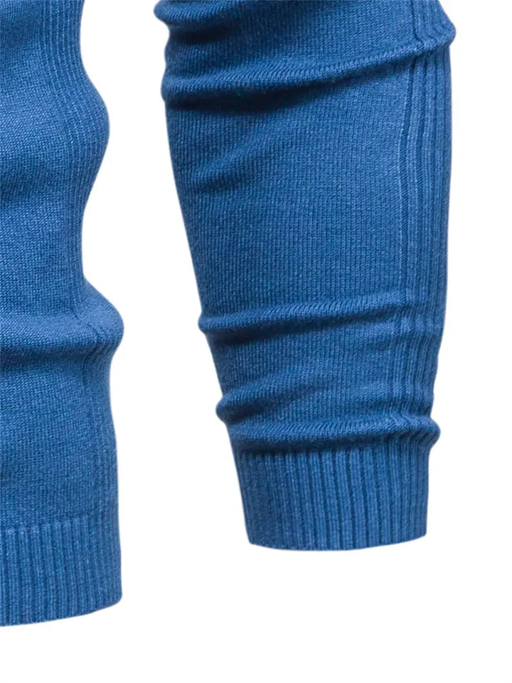 Trendy Men's Turtleneck - Lars-Blue-S-Nora Luxe
