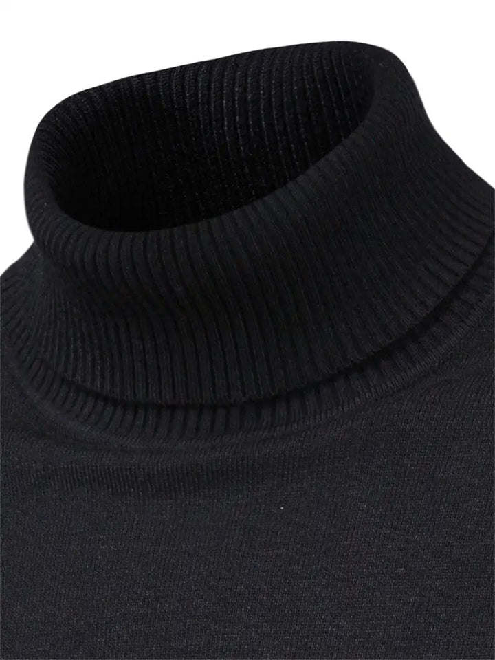 Trendy Men's Turtleneck - Lars-Blue-S-Nora Luxe