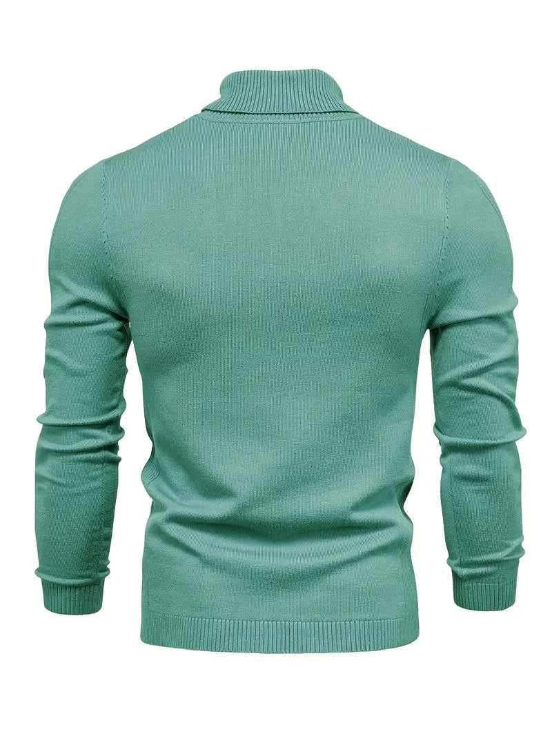 Trendy Men's Turtleneck - Lars-Blue-S-Nora Luxe