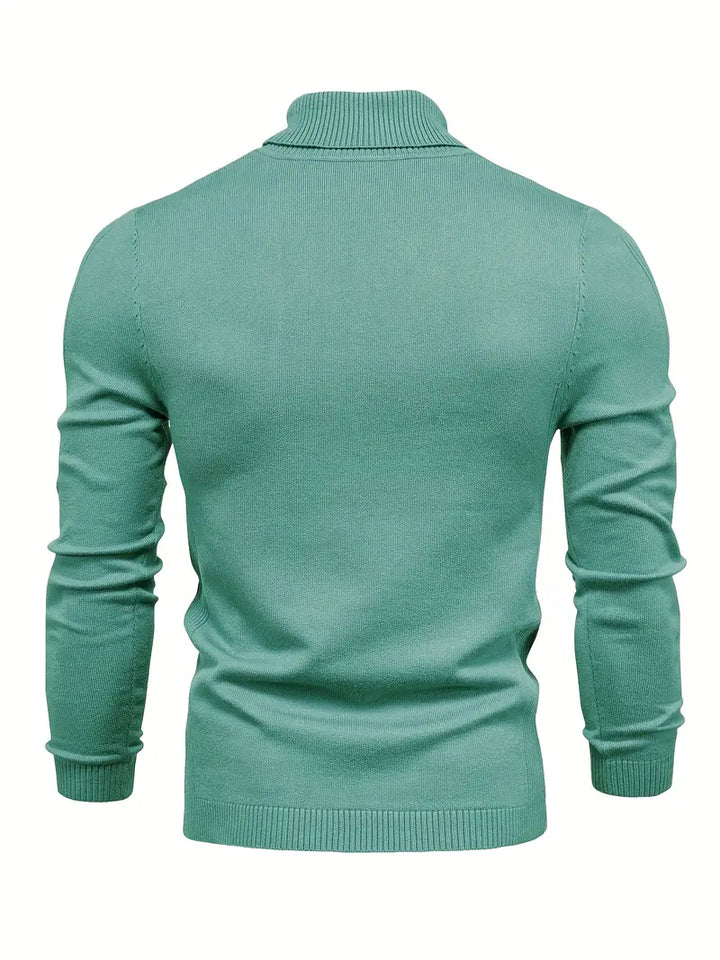 Trendy Men's Turtleneck - Lars-Blue-S-Nora Luxe