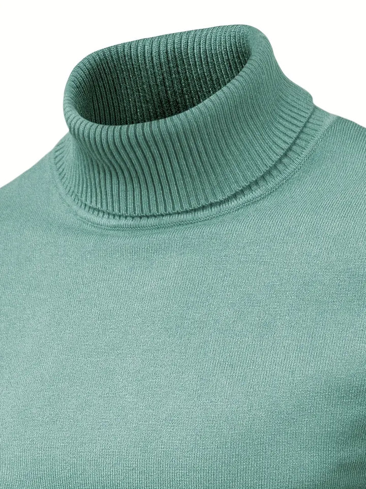 Trendy Men's Turtleneck - Lars-Blue-S-Nora Luxe