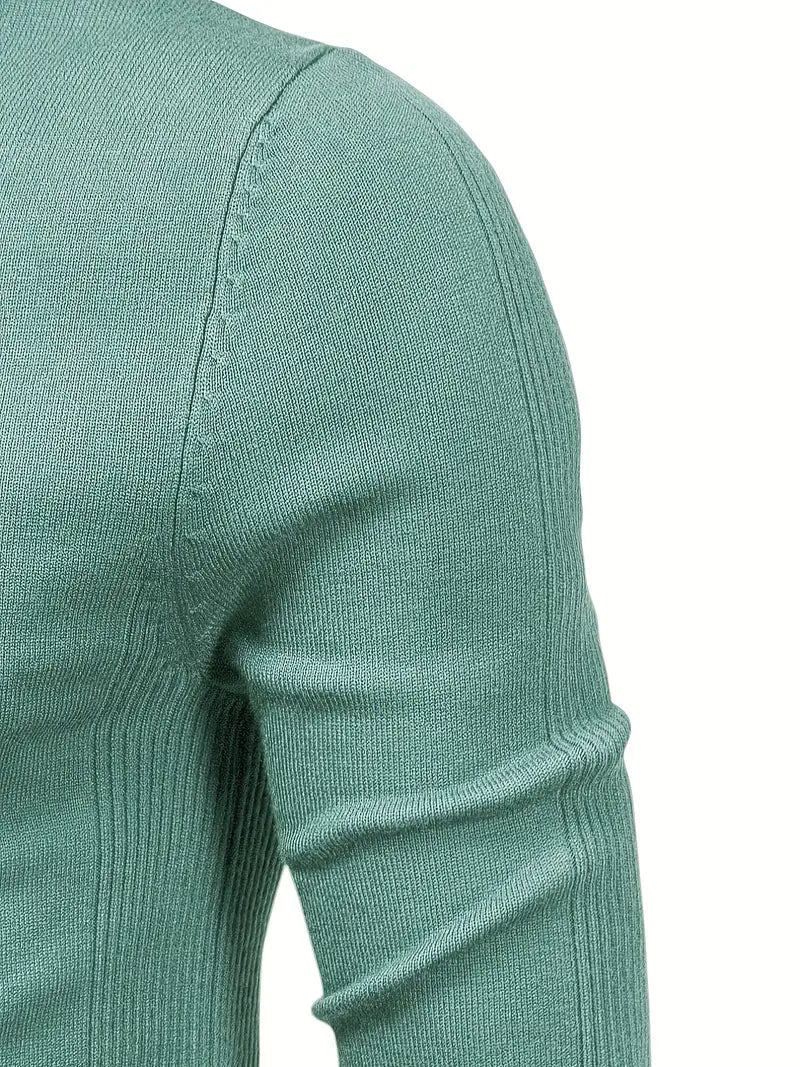 Trendy Men's Turtleneck - Lars-Blue-S-Nora Luxe
