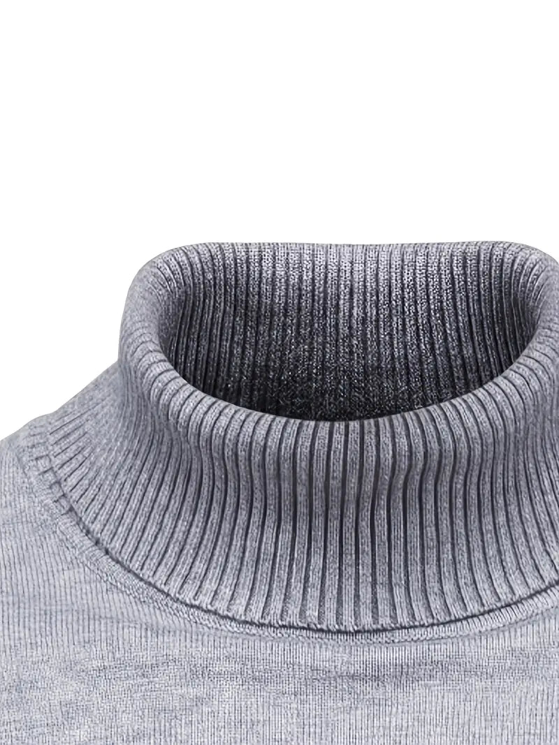 Trendy Men's Turtleneck - Lars-Blue-S-Nora Luxe