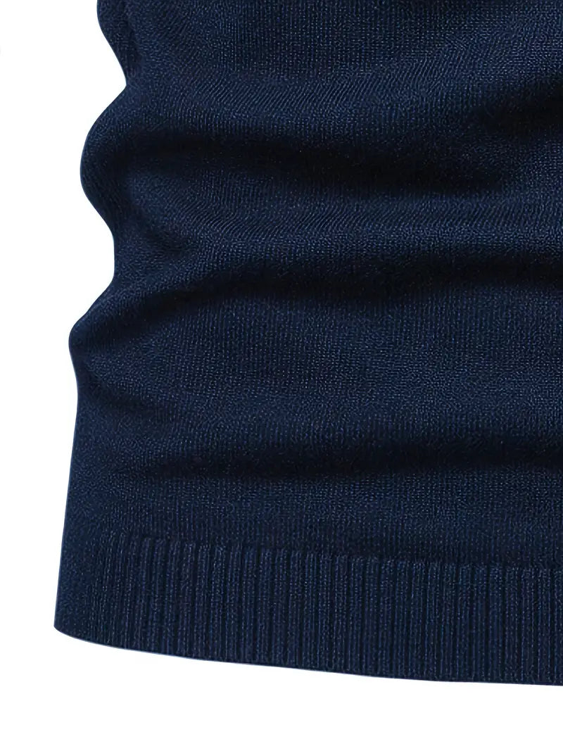Trendy Men's Turtleneck - Lars-Blue-S-Nora Luxe