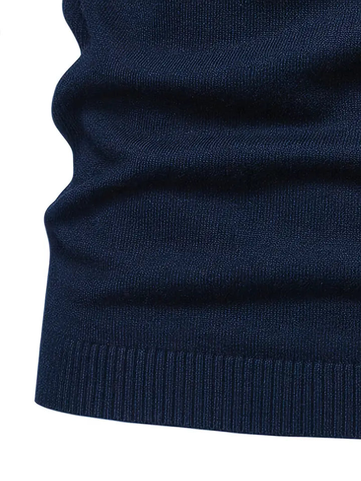 Trendy Men's Turtleneck - Lars-Blue-S-Nora Luxe