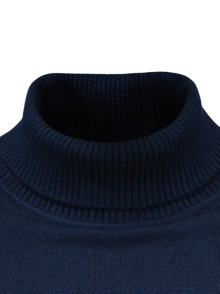 Trendy Men's Turtleneck - Lars-Blue-S-Nora Luxe