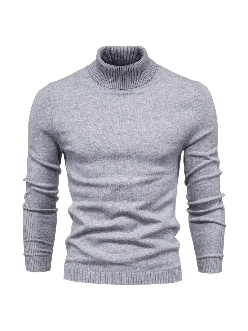 Trendy Men's Turtleneck - Lars-Gray-S-Nora Luxe