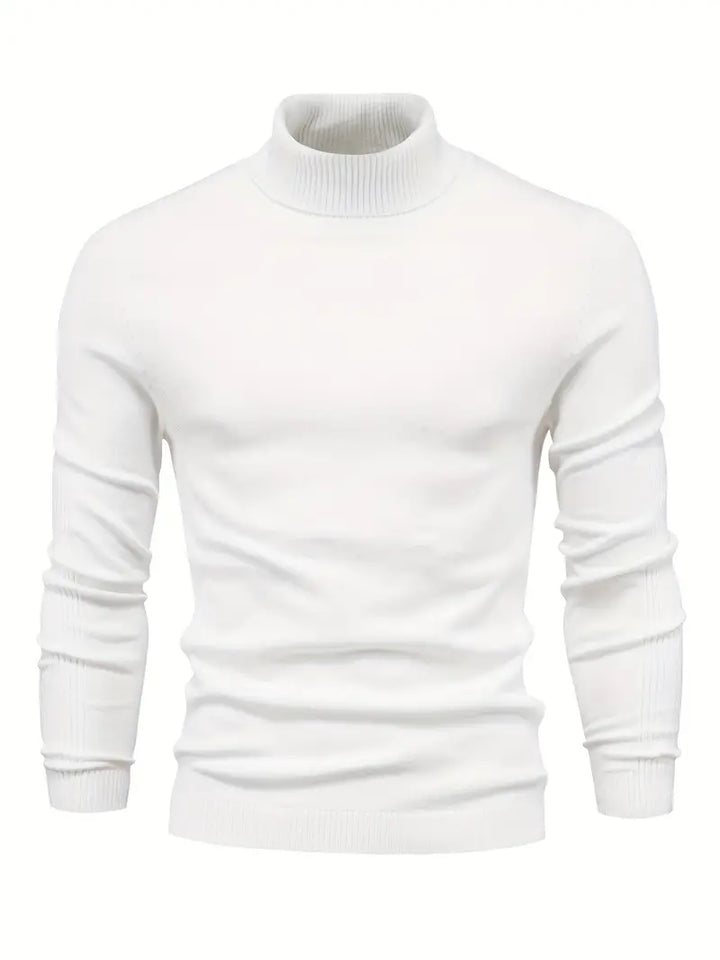 Trendy Men's Turtleneck - Lars-White-S-Nora Luxe